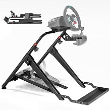 ARES WING Foldable Sim Racing Wheel Stand with Chair Fixing | Formula and GT Racing Simulator Cockpit Compatible with Fanatec, Thrustmaster, Logitech, Moza, Simagic, Gaming Equipment