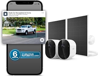 Arlo Pro Security Camera 2K HDR (6th Gen) - 2-Cam + 2 Solar + 6 Mo Plan