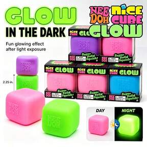 asmodee pc Schylling NeeDoh Soft Squeeze Doll, Ice Cube Square Stress Relief Doll, Anxiety Relief, Soft Doll, Stress Relief Doll, Suitable For Office Relaxation/Home Entertainment, Fun, Great Choice For Graduation Gift, Wedding Gift, Doll, Bag Charm, Plus