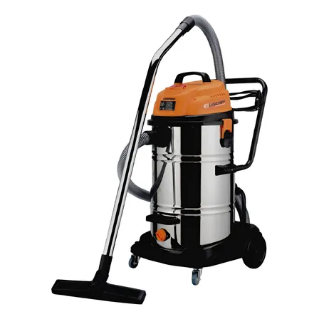 Aspiradora Industrial De Tacho Robusta Lusqtoff 60 Lt 2400w Plata/negro/naranja