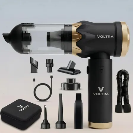 Aspiradora Portatil Inalambrica De Mano Voltra Auto 5 En 1 Negro
