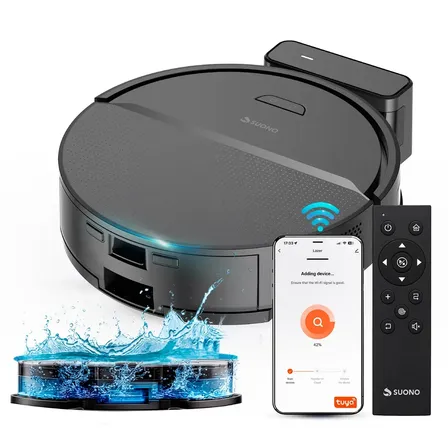 Aspiradora Robot Suono Gyro Ideal Mascotas Trapeadora Monitoreo Smart Roller Brush Filtro Hepa App Wifi P8000Pa Mapeo Inteligente