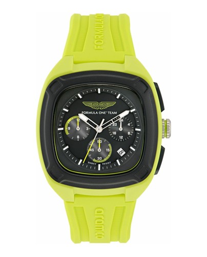 Aston Martin Formula 1 Mens  Lime 44mm Strap Fashion Watch