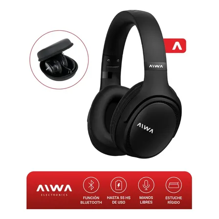 Auriculares Aiwa Bluetooth Inal&aacute;mbricos Vincha On Ear