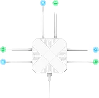 AX3000 Outdoor WiFi 6 Extender - 2026 Outdoor Access Point - Long-Range Dual Band WiFi, IP67/PoE/5 Antennas for Events, Commercial Use | Starlink-Compatible