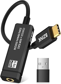 BA36 USB C DAC with Dual Chip CS43131+SGM8262 Headphone Amplifier | USB C to 3.5mm Audio Adapter with Powerful 227mW@32&Omega; Output, Hi-Res Portable DAC Dongle for iOS Android Windows Mac