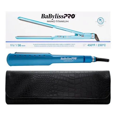 Babyliss Planchita De Pelo 4083 Humedo Seco Doble Voltaje Celeste