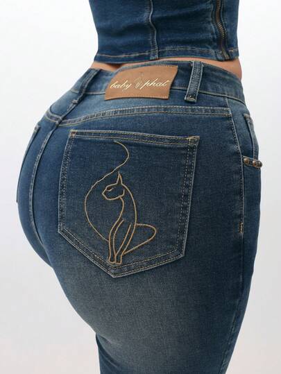 BABYPHAT Stretch Denim Capri Jeans With Turn Up Hems Mid Rise Cropped Pants Summer Casual Bottoms Curvy Jeans