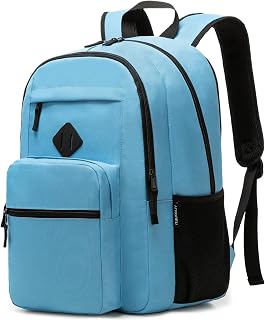 Backpack for Men and Women, School Backpack for Boys Girls, Lightweight Casual High School Bookbag, Daily-use Travel Laptop Backpack Fits 15.6 Inch Notebook