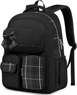 Backpack for School Girls Teen: Cute Bookbag for Middle High School 15.6 Inch Laptop Backpacks Lightweight Casual Daypack for College Students Travel Back Pack for Women Black