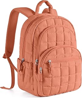 BAGSMART College Laptop Backpack, Travel Backpack for Women, Quilted Casual Daypack, Water-Resistant Bookbag for 15.6 Inch Laptop, Teal