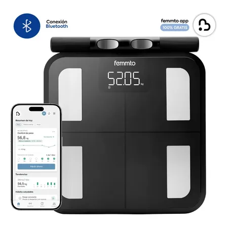 Balanza Digital Bluetooth Personal Bioimpedancia Composici&oacute;n Corporal Segmentada Medici&oacute;n Completa