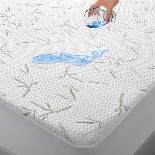 Bamboo Mattress Protector Hypoallergenic & Breathable Waterproof Mattress Cover