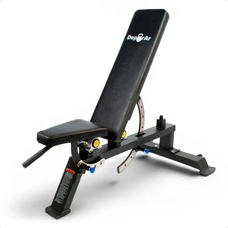 Banco Multiangular Profesional Premium Deporar Regulable Color Negro