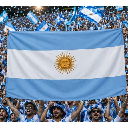 Bandera Argentina Grande 1.50 X 90 Estampada Doble Mundial Bandera Argentina