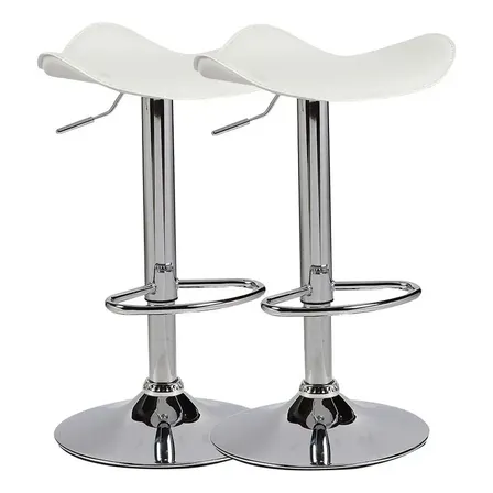 Banquetas Altas X2 Desayunador Cocina Taburete Barra Tita Color Blanco
