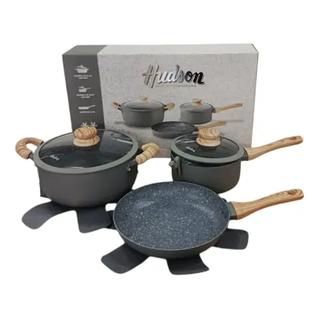 Bater&iacute;a Cocina Antiadherente 5 Piezas Granito Hudson New Granito