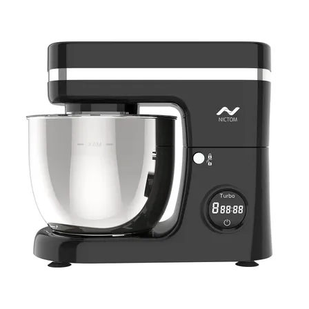 Batidora Planetaria Digital Nictom Bowl 5lts 8 Velocidades Turbo Negro