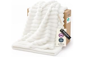 Bedsure GentleSoft White Throw Blanket for Couch - Halloween Fall Decorations for Home Living Room Decor, Cozy Fleece Fall Blanket for Sofa, Birthday Gifts for Women Mom Her, Off White, 50x60 Inches