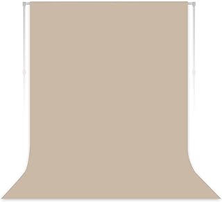 Beige Photography Backdrop for Photoshoot, Fabric, 10x20 FT | Versatile Studio Photo Backgrounds, Easy to Install, for Portraits Shooting, Party Decor, Live Streaming, Video Recording