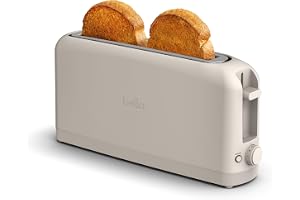bella Fits-Anywhere&trade; 2-Slice Slim Toaster, Long Slot & Extra Wide, Oatmilk