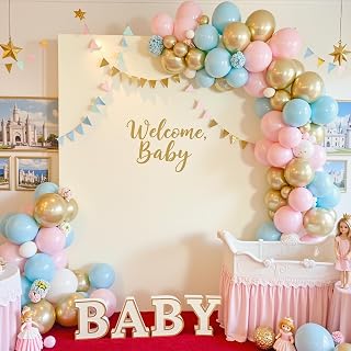 Besutolife Square Arch Backdrop Cover, 6.6&times;5.2 FT Spandex Arch Covers Fitted Stretchy Rectangular Balloon Photo Arch Stand Cover for Wedding, Birthday Party, Baby Shower, Graduation, Beige