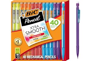 BIC Xtra Smooth Bright Edition Mechanical Pencils, 0.7 mm Medium Point, Bulk School Supplies for Students and Teachers, 40-Count Pack