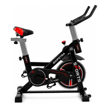 Bicicleta Fija Spinning Profesional 26kg Niveles Regulable Rojo