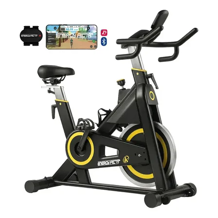 Bicicleta Fija Spinning Profesional Energy Fit 51 Kgs Xtreme Negro