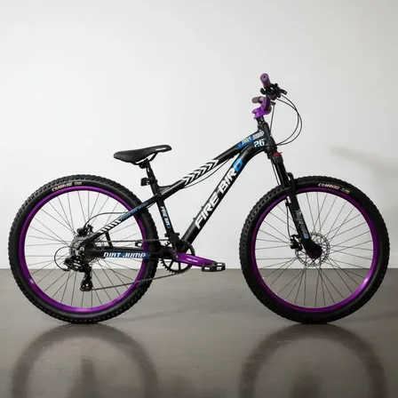 Bicicleta Fire Bird Stunt 1x8 Dirt Jump Rodado 26 Shimano Negro Azul &Uacute;nico