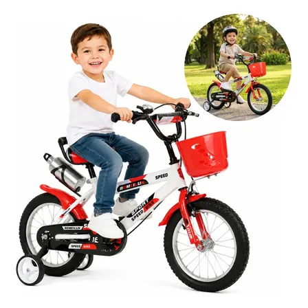 Bicicleta Infantil Rodado 16 Lamborghini 7115 Babymovil (v) Color Rojo