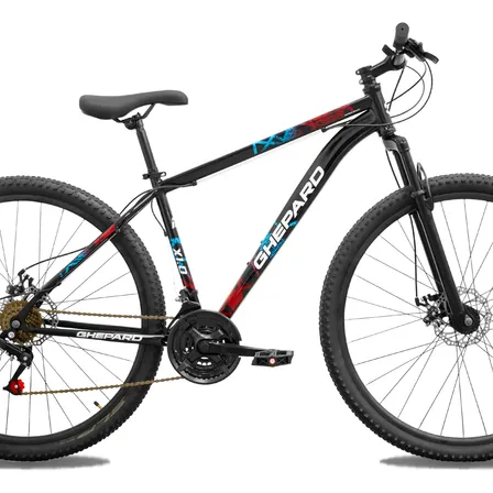 Bicicleta Mtb Ghepard X 1.0 Acero Rodado 29 21v Freno Disco Negro - Gris M