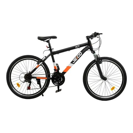 Bicicleta Mtb Jeico K1 Acero 21v Rodado 24 V-brake Color Negro/naranja
