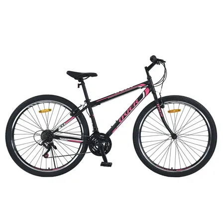 Bicicleta MTB OVERTECH OV-X3 R29 Acero, 21 Velocidades, Color Negro/Rojo, Tama&ntilde;o Del Cuadro L