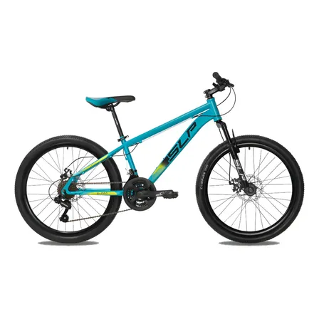 Bicicleta Mtb Slp 5 Pro Ni&ntilde;os Rodado 24 Shimano 7v Negro/amarillo/azul Xs