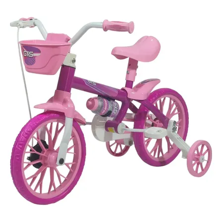 Bicicleta Ni&ntilde;os Rodado 12 Reforzada Color Rosa chicle Tama&ntilde;o del cuadro 12