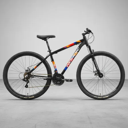 Bicicleta Nordic Mtb Aluminio X 2.0 Rodado 29 21v A Disco Negro-naranja L