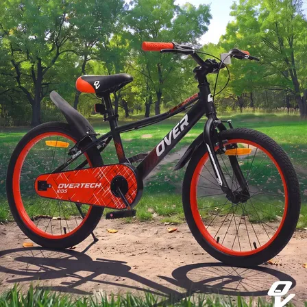 Bicicleta Overtech Q5 Kids R20, Color Rojo/negro