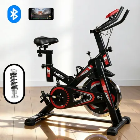 Bicicleta Spinning Arg-890sp-pro 18kg Con Bluetooth Randers Negro