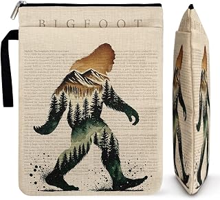 Big Foot Vintage Newspaper Book Sleeve, Sasquatch Gifts for Book Lovers