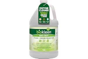 Biokleen Bac-Out Enzyme Cleaner and Stain & Odor Remover for Pet Stains, Laundry, Diapers, Wine, Carpets, & More, Eco-Friendly, Non-Toxic, Lime Scent, 128 Ounces