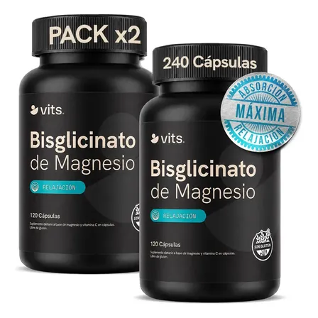 Bisglicinato De Magnesio 240 C&aacute;psulas Suministro Para 4 Meses Formulaci&oacute;n Limpia Sue&ntilde;o Y Recuperaci&oacute;n Sin Aditivos Sin Agregados