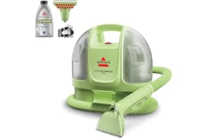 BISSELL Little Green Mini Portable Carpet and Upholstery Deep Cleaner, Car/Auto Detailer, with HydroRinse Self-Cleaning Tool and 4" Tough Stain Tool, Tea Green, 4075