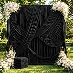 Black 5ft x 10ft Backdrop Curtain