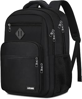 Black Backpack for Men, School Backpack for Boy Teens