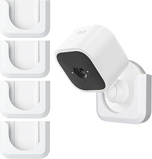 Blink Mini Camera Adhesive Wall Mount Bracket, Strong Adhesive Durable Camera Mount Stand for Blink Mini Indoor Camera, No Drill, No Screws (for Blink Mini-White 4Pack)