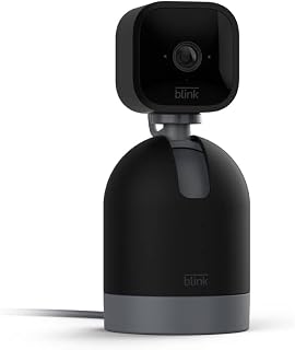 Blink Mini Pan-Tilt Camera (newest model), Rotating indoor plug-in smart security camera, two-way audio, HD video, motion detection, Works with Alexa (Black)