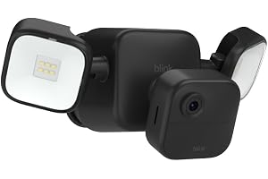 Blink Outdoor 4 Floodlight Camera &mdash; Wireless smart security camera, 700 lumens, two-year battery life, enhanced motion detection, Sync Module Core included &mdash; 1 camera system