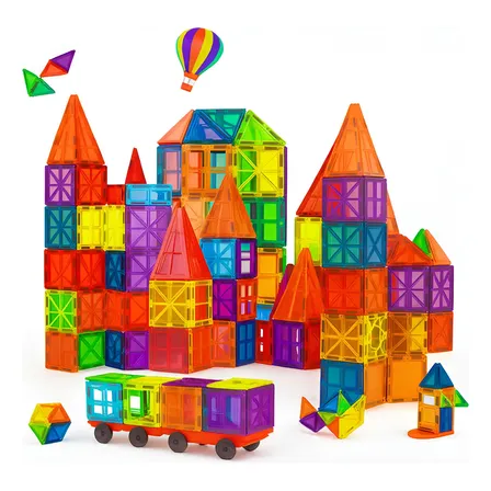 Bloques Magn&eacute;ticos Para Armar 100 Piezas Construcci&oacute;n Tiles 100