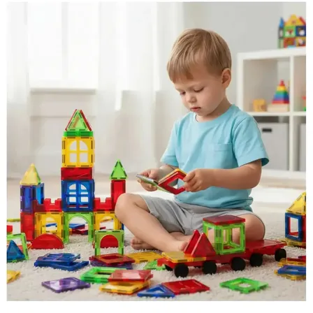 Bloques Magneticos Para Construcci&oacute;n De Castillos Casas 100